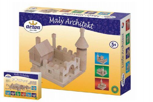 Építőkészlet Little Architect fatömbök 120 db